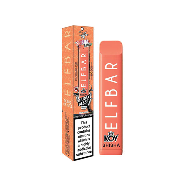 Expired :20mg Elf Bar Kov Shisha Range NC600 Disposable Vape Pod 600 Puffs